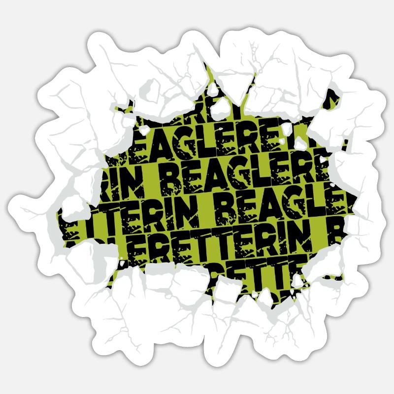 lieben pudel statement geburtstagsgeschenkidee Sticker Größe S (10 x 10 cm)