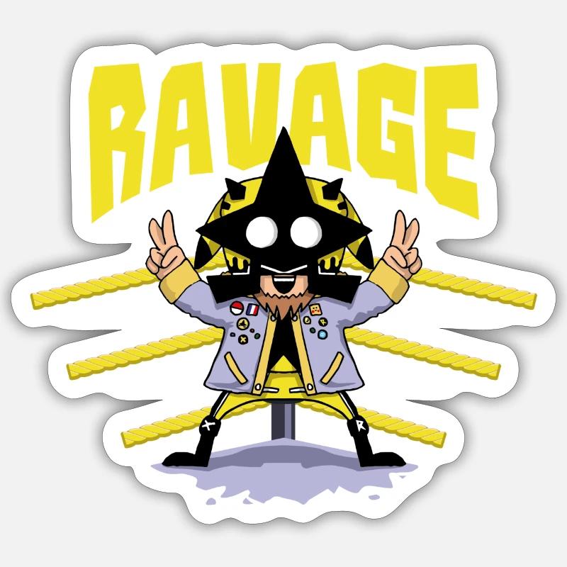 Ravage est JAUNE - 2024 - Sticker taille S (10 x 10 cm) - blanc mat