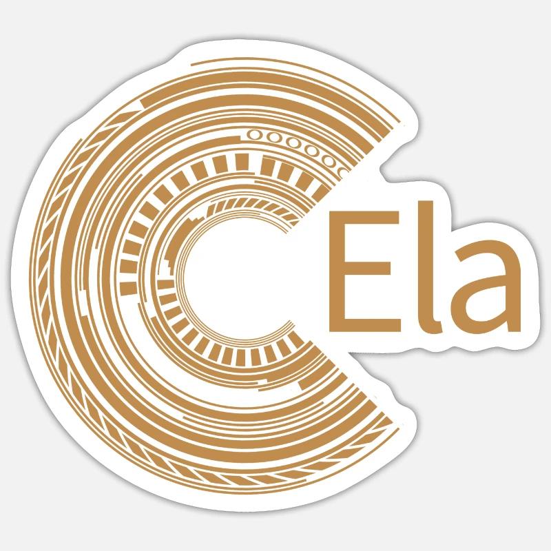 Pour Ela - Sticker taille S (10 x 10 cm) - blanc mat