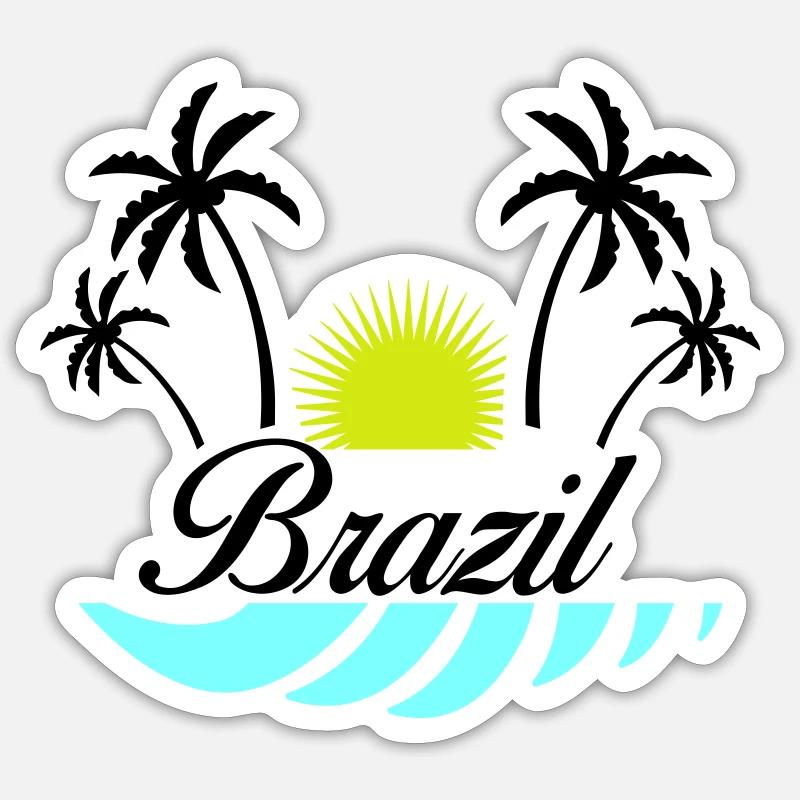 brazil - Sticker Größe S (10 x 10 cm) - Mattweiß
