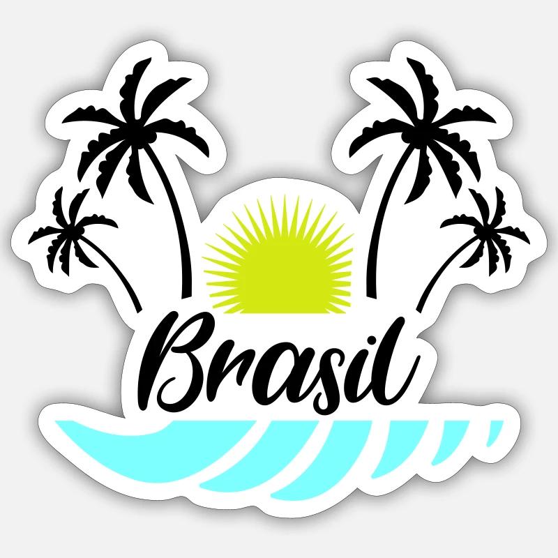 Brasil - Sticker size S (10 x 10 cm) - white matte