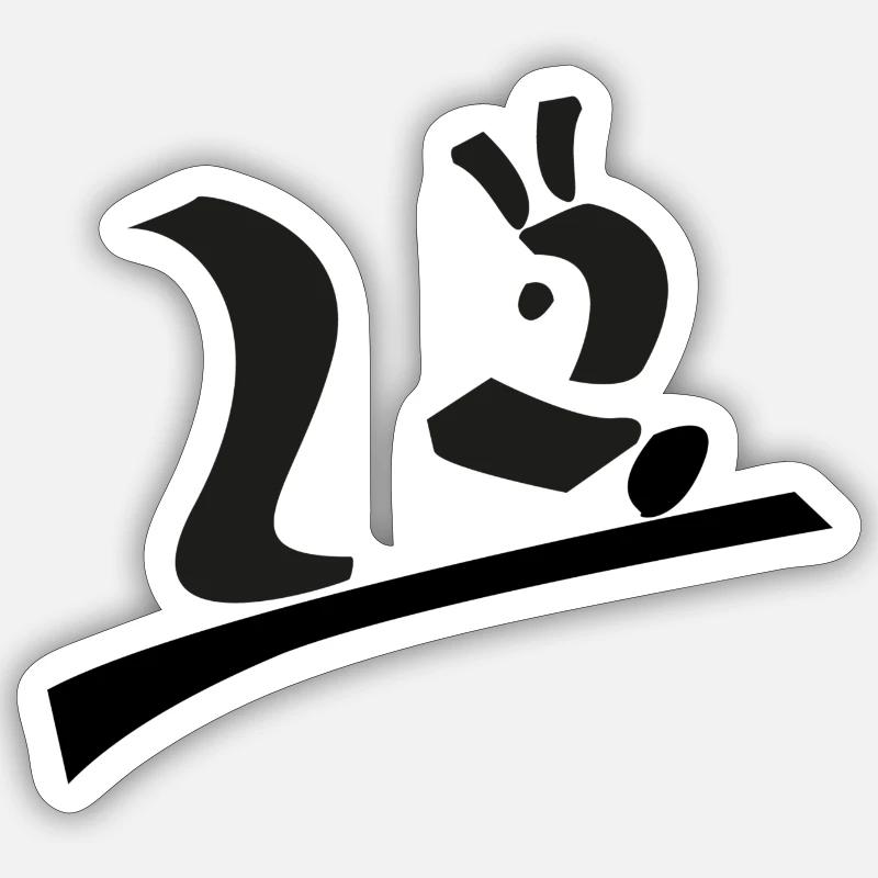 monitos Eichhörnchen - Sticker Größe S (10 x 10 cm) - Mattweiß