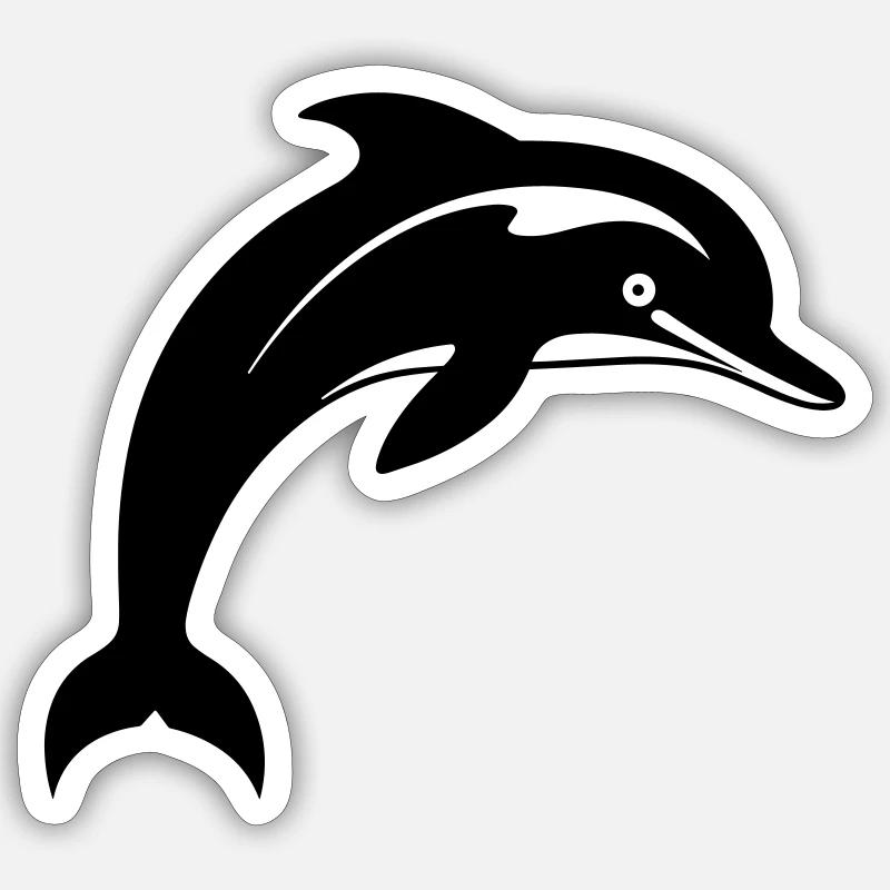 Dauphin Sticker taille S (10 x 10 cm)