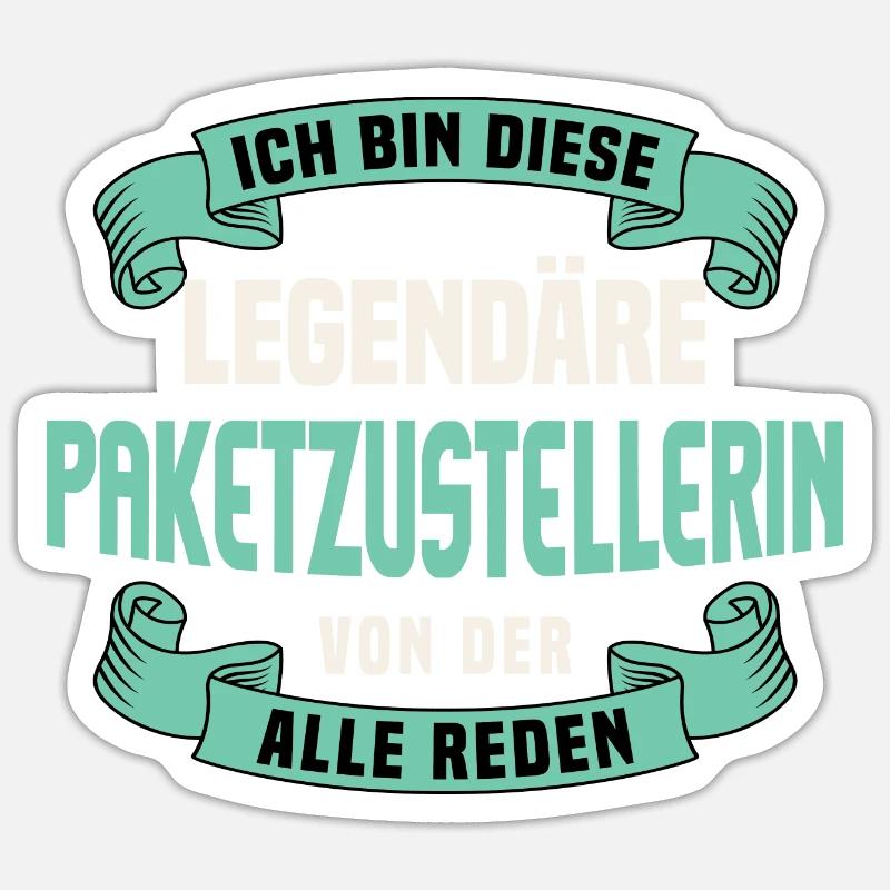 Postbote Postbeamter Briefträger Paketzustellerin - Sticker Größe S (10 x 10 cm) - Mattweiß