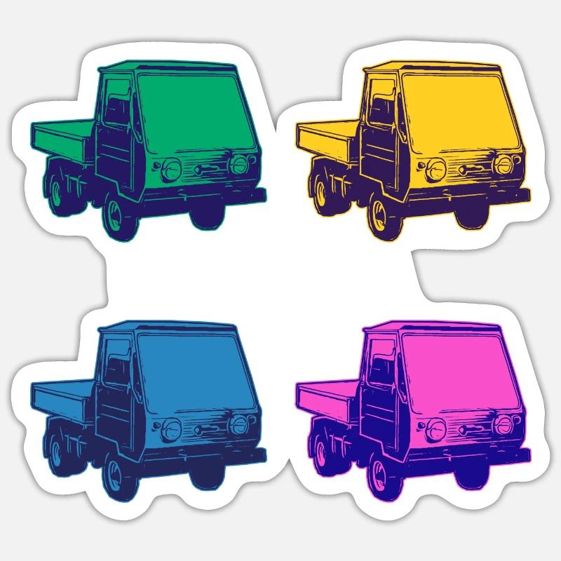 Multicar M25 Multicar Neu Multricar Lastkraftwagen - Sticker Größe S (10 x 10 cm) - Mattweiß