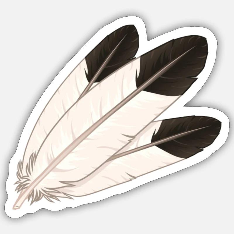 Adlerfeder Sticker Größe S (10 x 10 cm)