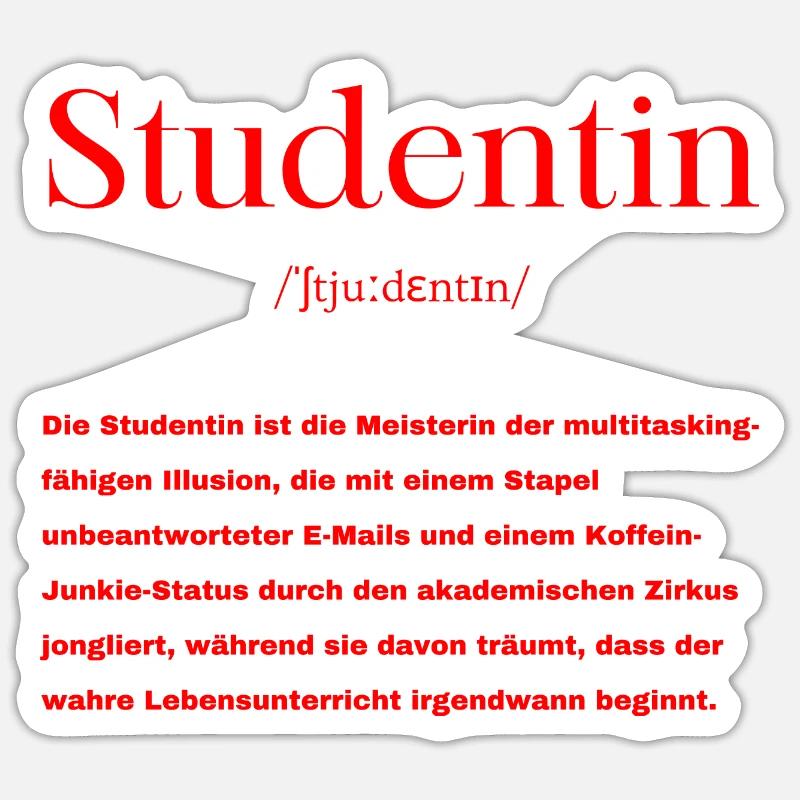Studentin Definition Sticker Größe S (10 x 10 cm)