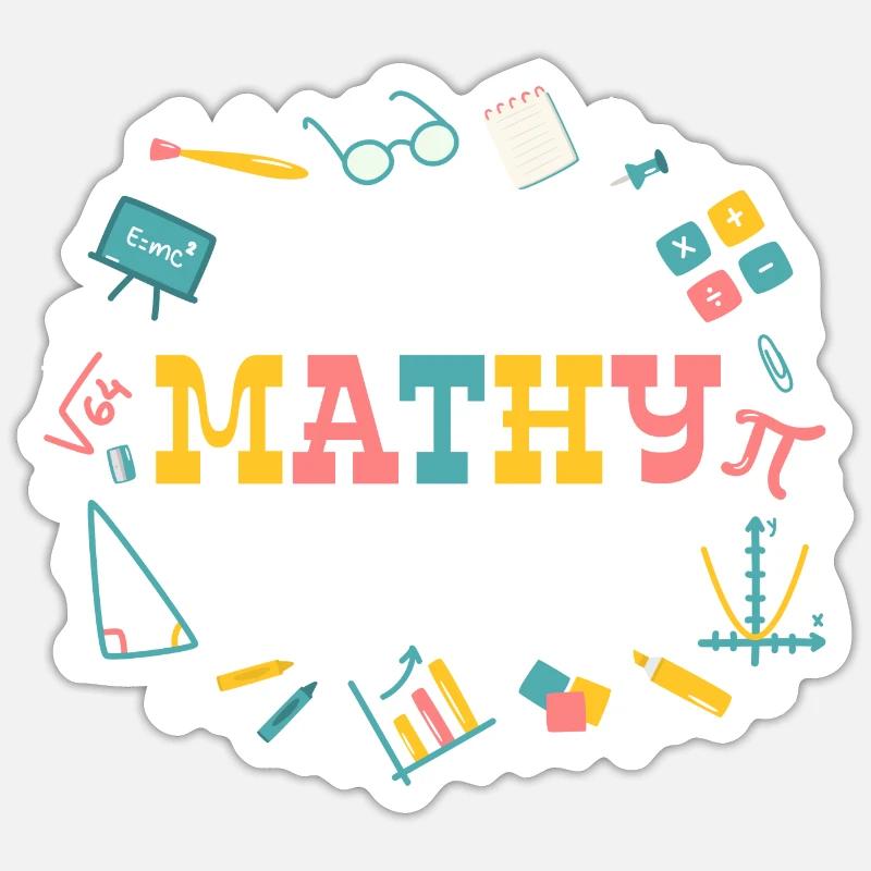 Parlez-moi Mathy - Sticker taille S (10 x 10 cm) - blanc mat