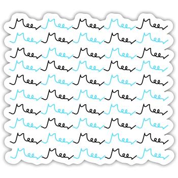 Meer Typografie - Sticker Größe S (10 x 10 cm) - Mattweiß - Vorne