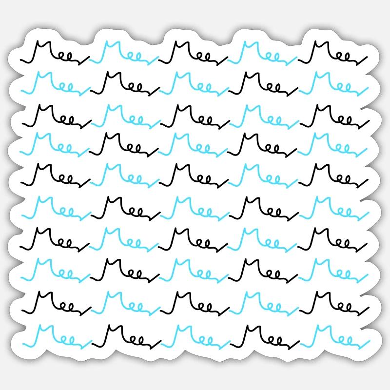 Sea Typography - Sticker size S (10 x 10 cm) - white matte