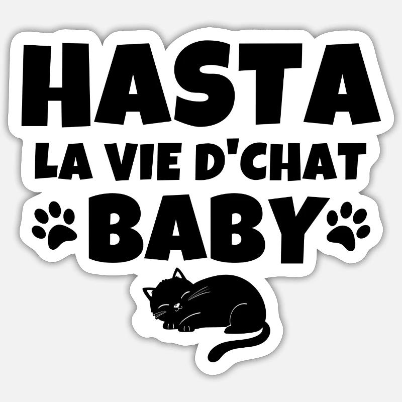 chat, chat mignon, chat doux Sticker taille S (10 x 10 cm)