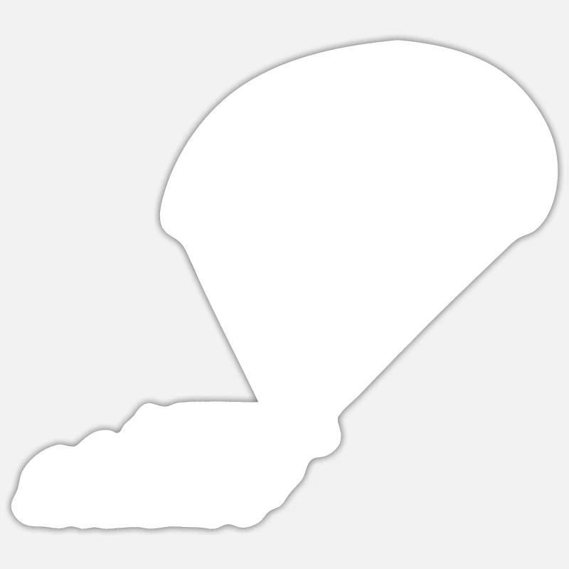 Evolution Parapente Vol - Sticker taille S (10 x 10 cm) - blanc mat