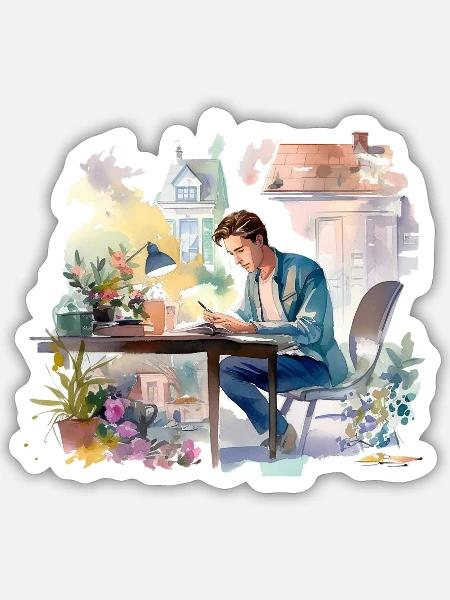 Allein ohne dich - Sticker Größe S (10 x 10 cm) - Mattweiß