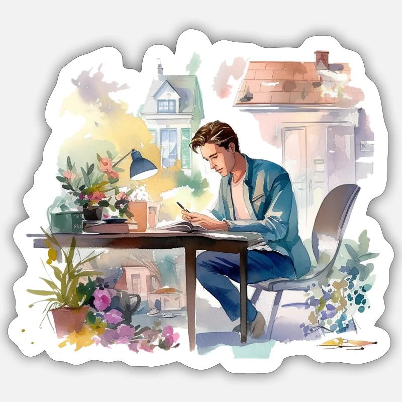 Alone without you Sticker size S (10 x 10 cm)