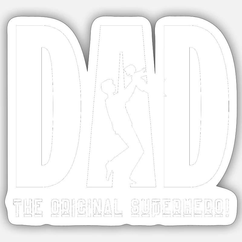 Super héros - Sticker taille S (10 x 10 cm) - blanc mat