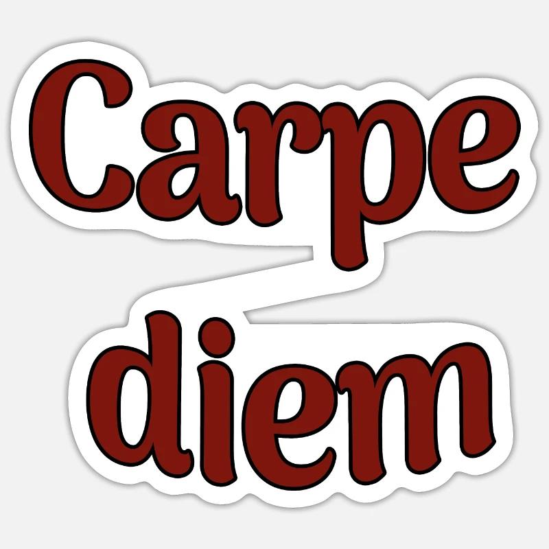Carpe diem - Sticker size S (10 x 10 cm) - white matte