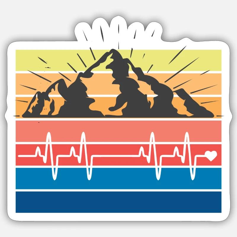 Vinate bergesteiger - Sticker Größe S (10 x 10 cm) - Mattweiß