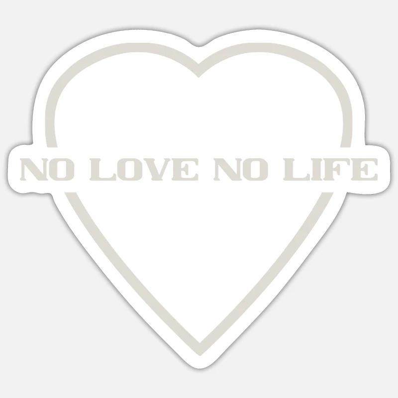 Pas d’amour pas de vie Sticker taille S (10 x 10 cm)