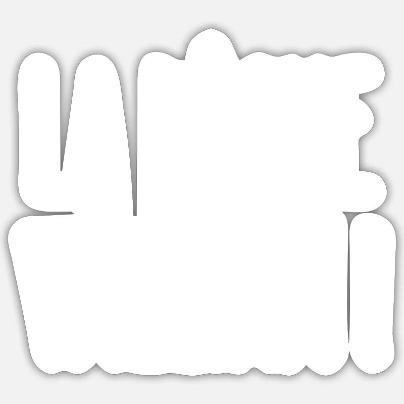 la pêche william - Sticker taille S (10 x 10 cm) - blanc mat