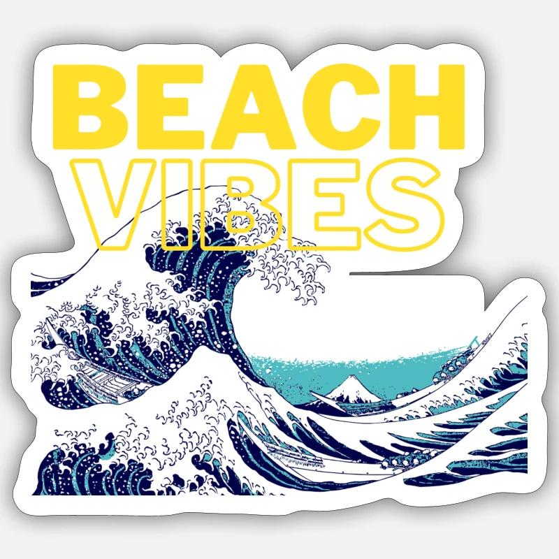 Beach 1 - Sticker Größe S (10 x 10 cm) - Mattweiß
