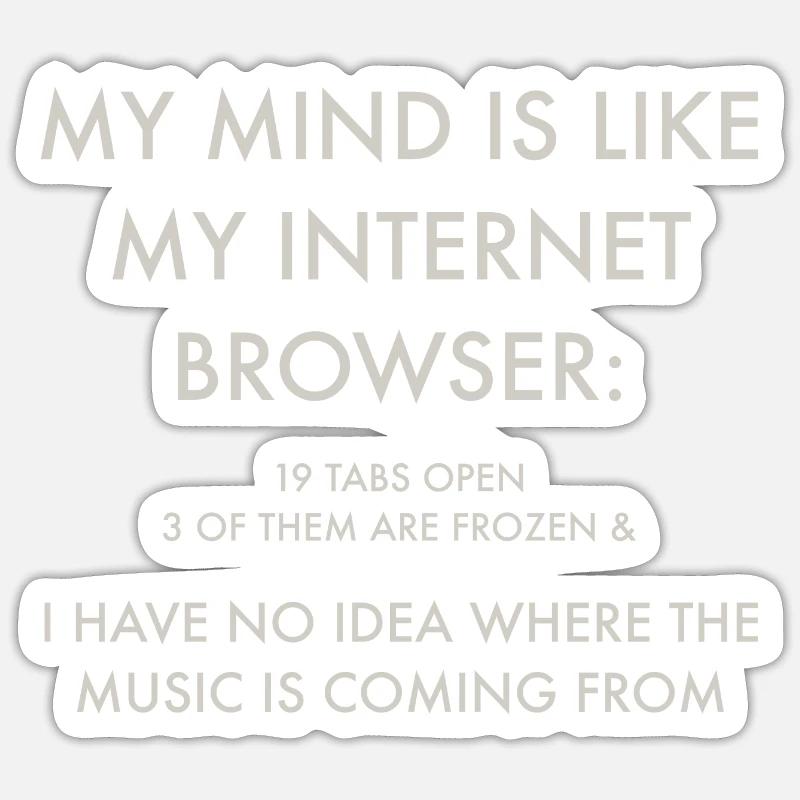 MY MIND - Sticker Größe S (10 x 10 cm) - Mattweiß