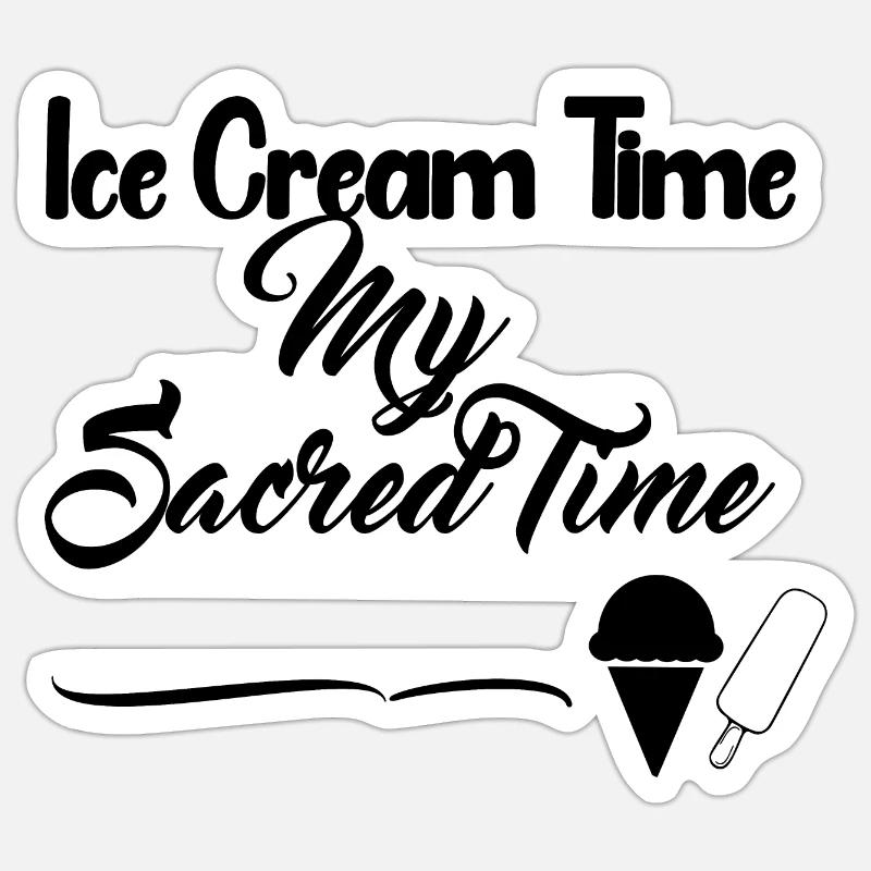Ice Cream Time - Cooles Design Sticker Größe S (10 x 10 cm)