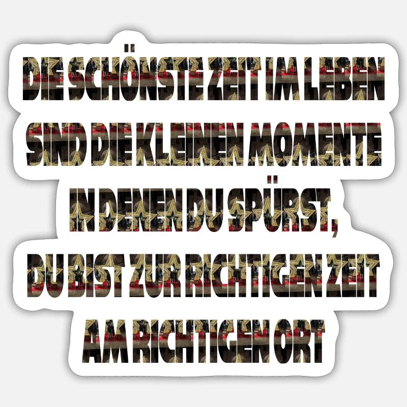 SCHÖNE ZEIT - Sticker Größe S (10 x 10 cm) - Mattweiß