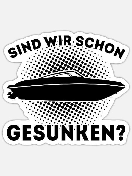 Boot Kapitän booten Geschenk - Sticker Größe S (10 x 10 cm) - Mattweiß