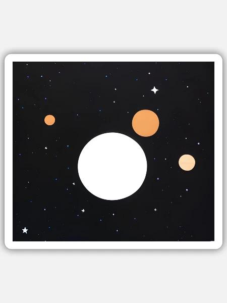 Celestial Nights - Sticker Größe S (10 x 10 cm) - Mattweiß