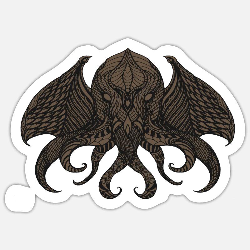 Cthulhu II Bronze Sticker size S (10 x 10 cm)