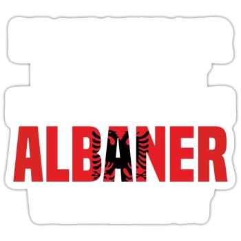 Du machst mir Keine Angst ich bin mit einem Albane - Sticker Größe S (10 x 10 cm) - Mattweiß - Vorne
