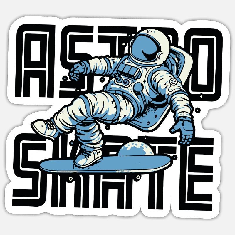 Astronau - Sticker size S (10 x 10 cm) - white matte