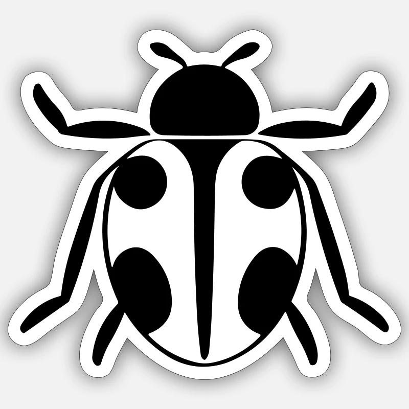 Marienkäfer Sticker Größe S (10 x 10 cm)