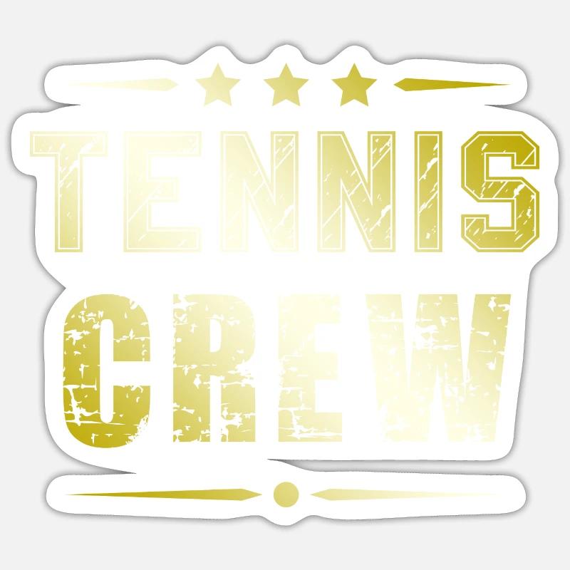 Équipe de tennis - Sticker taille S (10 x 10 cm) - blanc mat