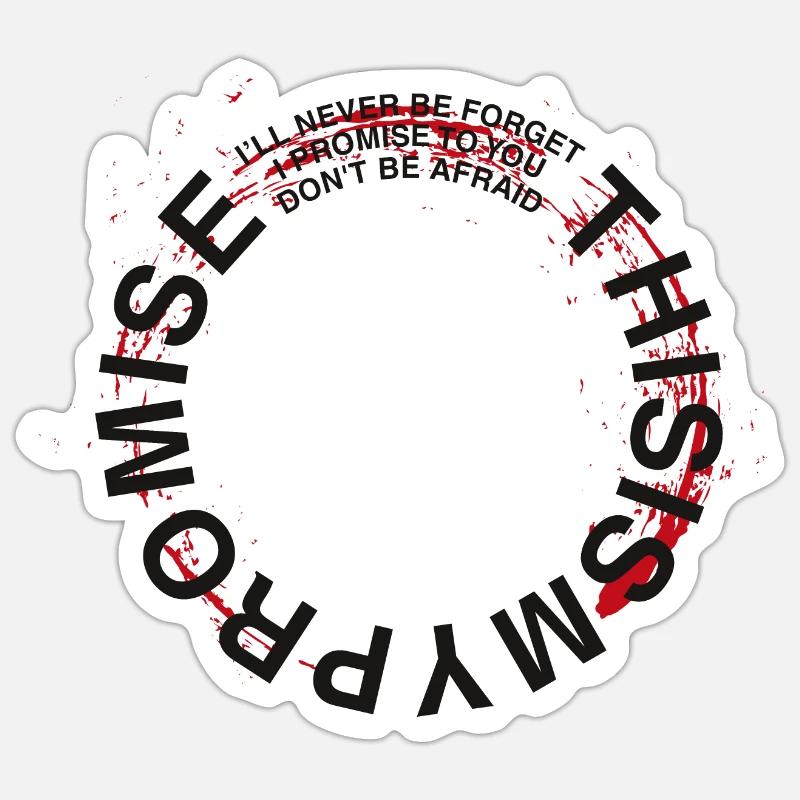 Mein Versprechen a - Sticker Größe S (10 x 10 cm) - Mattweiß