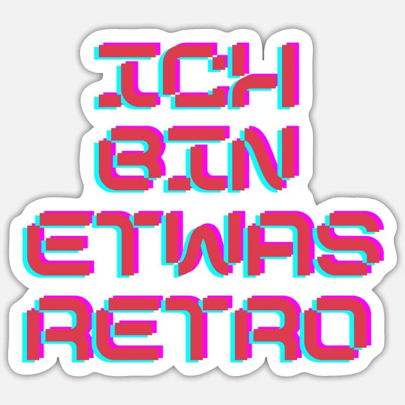 Retro - Sticker Größe S (10 x 10 cm) - Mattweiß