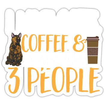 Schildpatt Katze Tortoiseshell Cat Tortie - Sticker Größe S (10 x 10 cm) - Mattweiß - Vorne