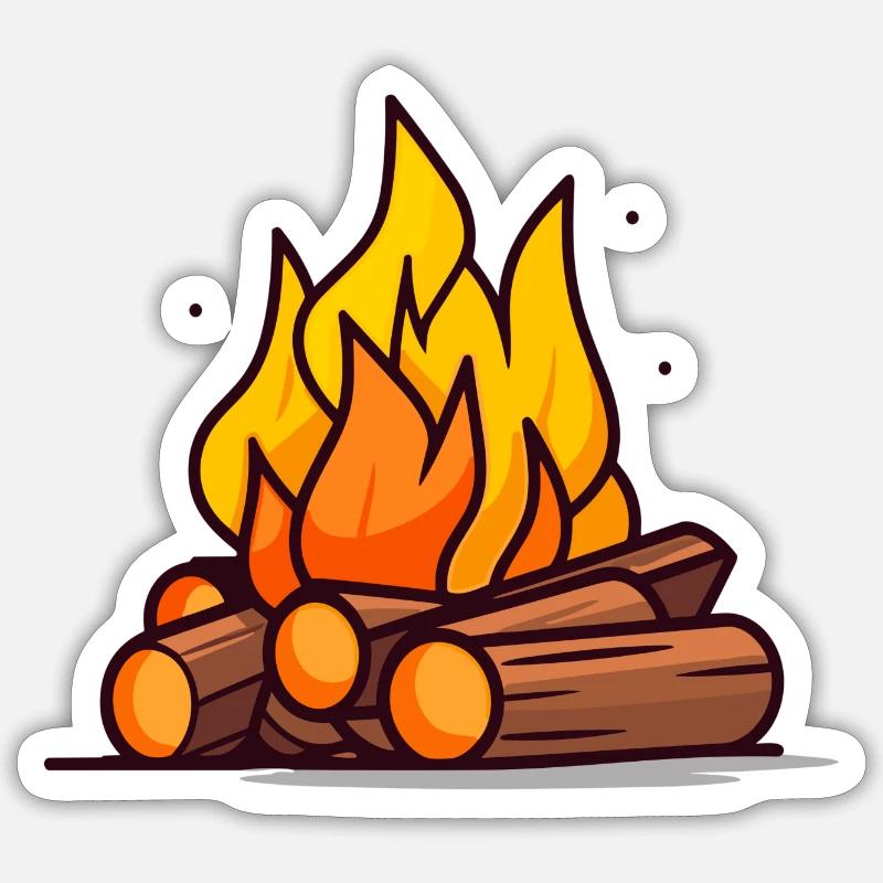Campfire - Sticker size S (10 x 10 cm) - white matte