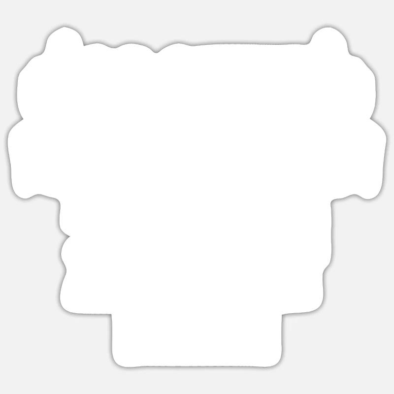 So sieht ein richtig cooler Zahnarzt aus - Sticker Größe S (10 x 10 cm) - Mattweiß