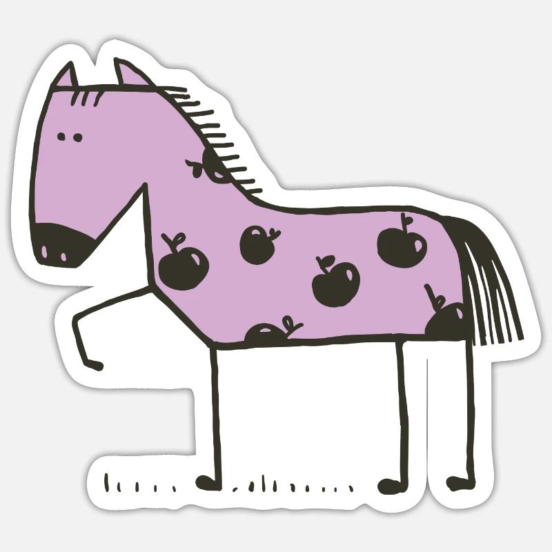 Pferde - Sticker Größe S (10 x 10 cm) - Mattweiß