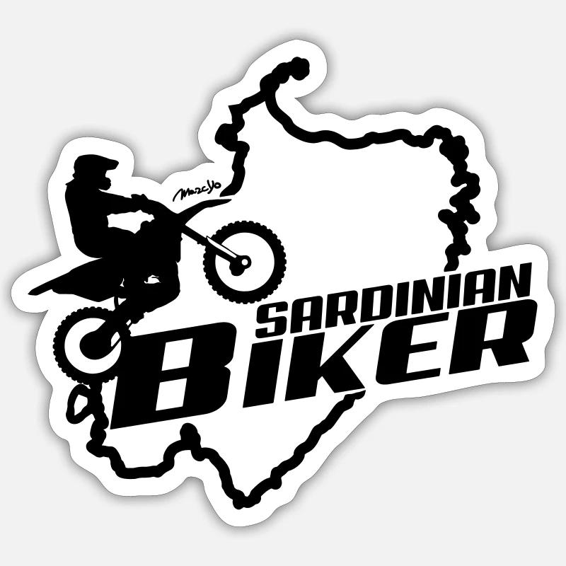 Sardinian Biker Sticker size S (10 x 10 cm)