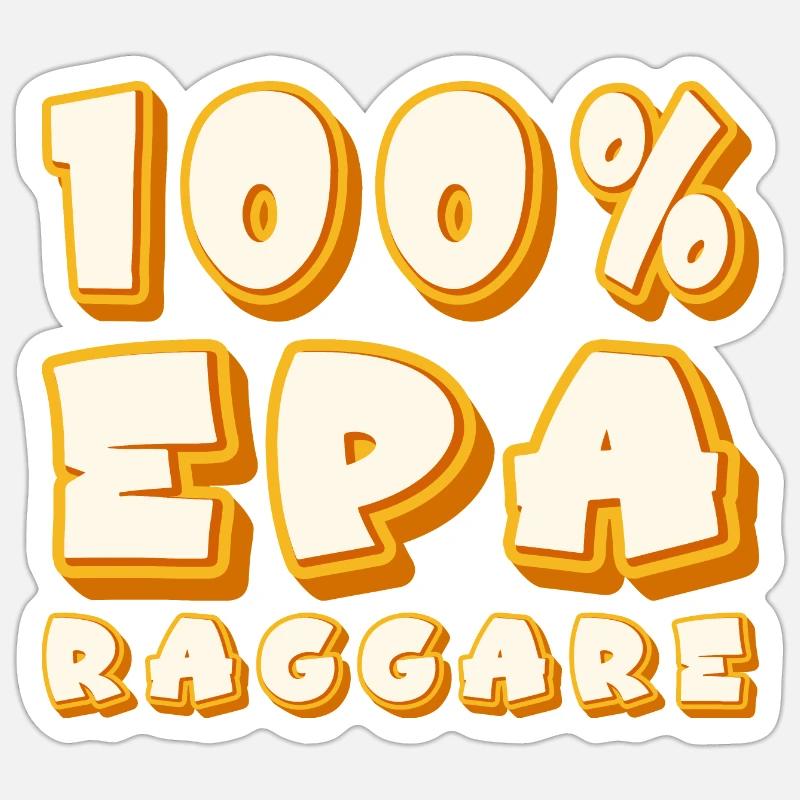 100% Ragger - Sticker size S (10 x 10 cm) - white matte