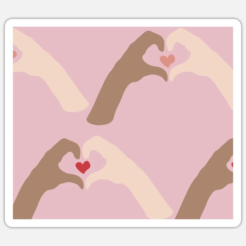 Zusammen - Sticker Größe S (10 x 10 cm) - Mattweiß