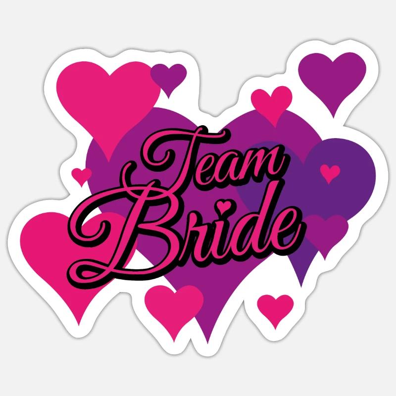Team Bride - Sticker size S (10 x 10 cm) - white matte