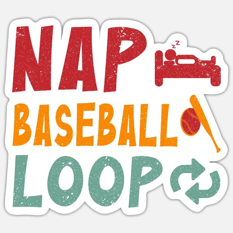 Nap Baseball loop Sticker size S (10 x 10 cm)