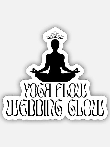 YOGA FLOW - Wedding Glow - Sticker Größe S (10 x 10 cm) - Mattweiß