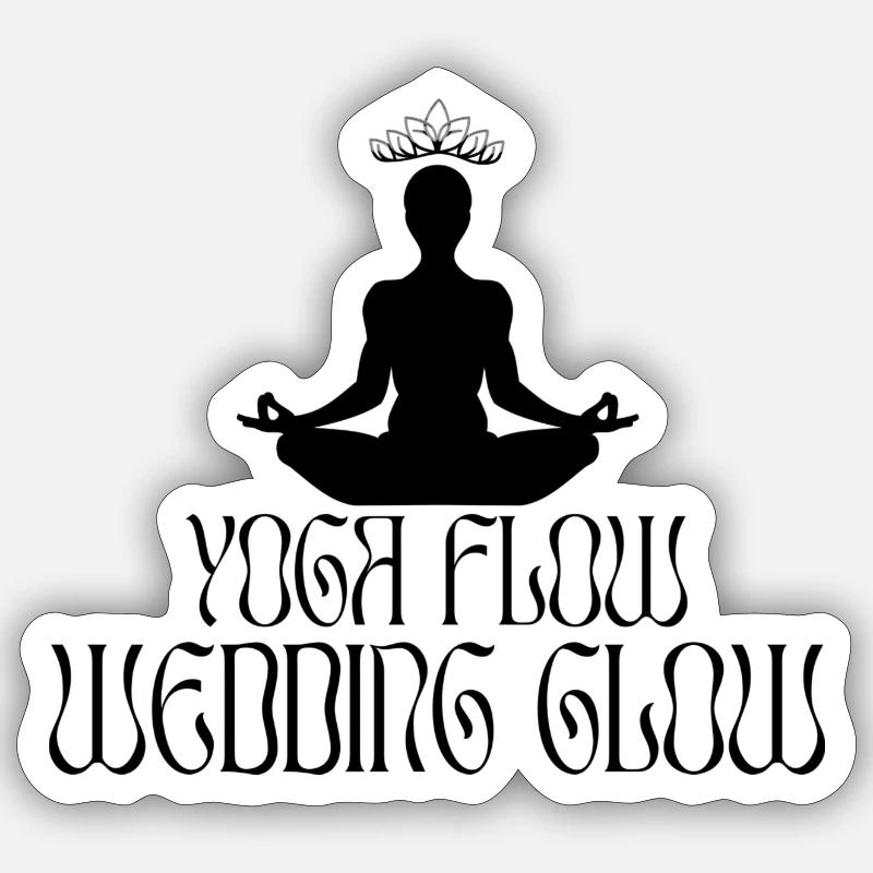 YOGA FLOW - Wedding Glow - Sticker size S (10 x 10 cm) - white matte