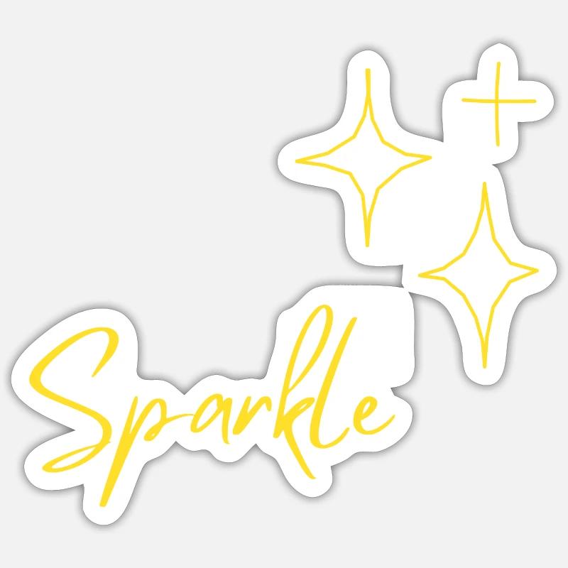 SPARKLE - Sticker Größe S (10 x 10 cm) - Mattweiß