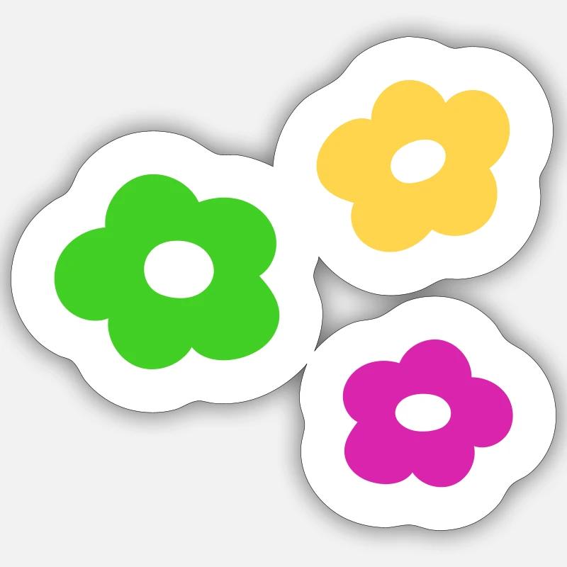 Blümchen Sticker Größe S (10 x 10 cm)