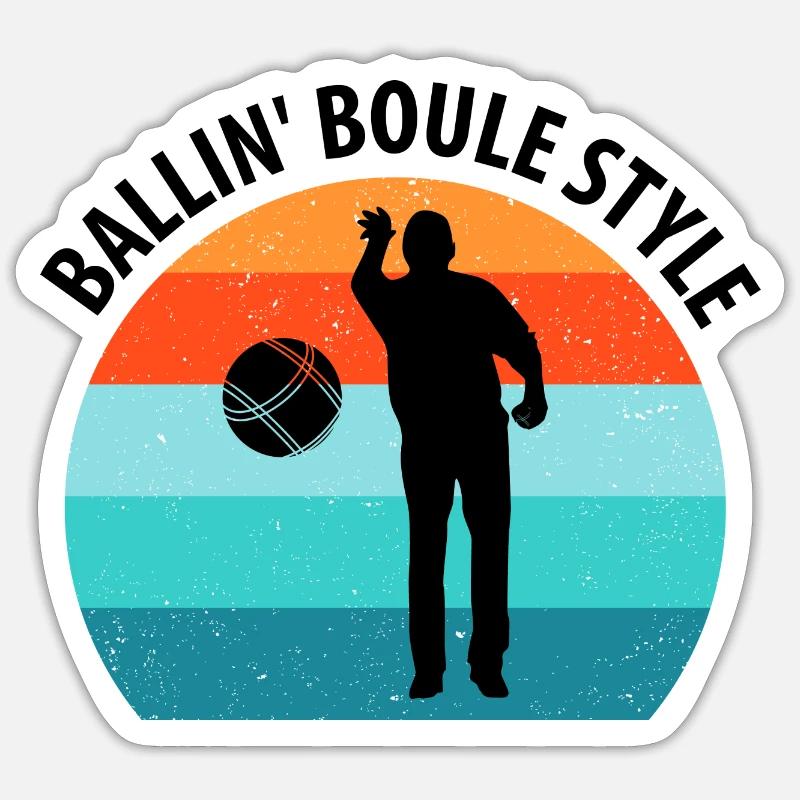 Boule Petanque Boccia Boules - Sticker size S (10 x 10 cm) - white matte